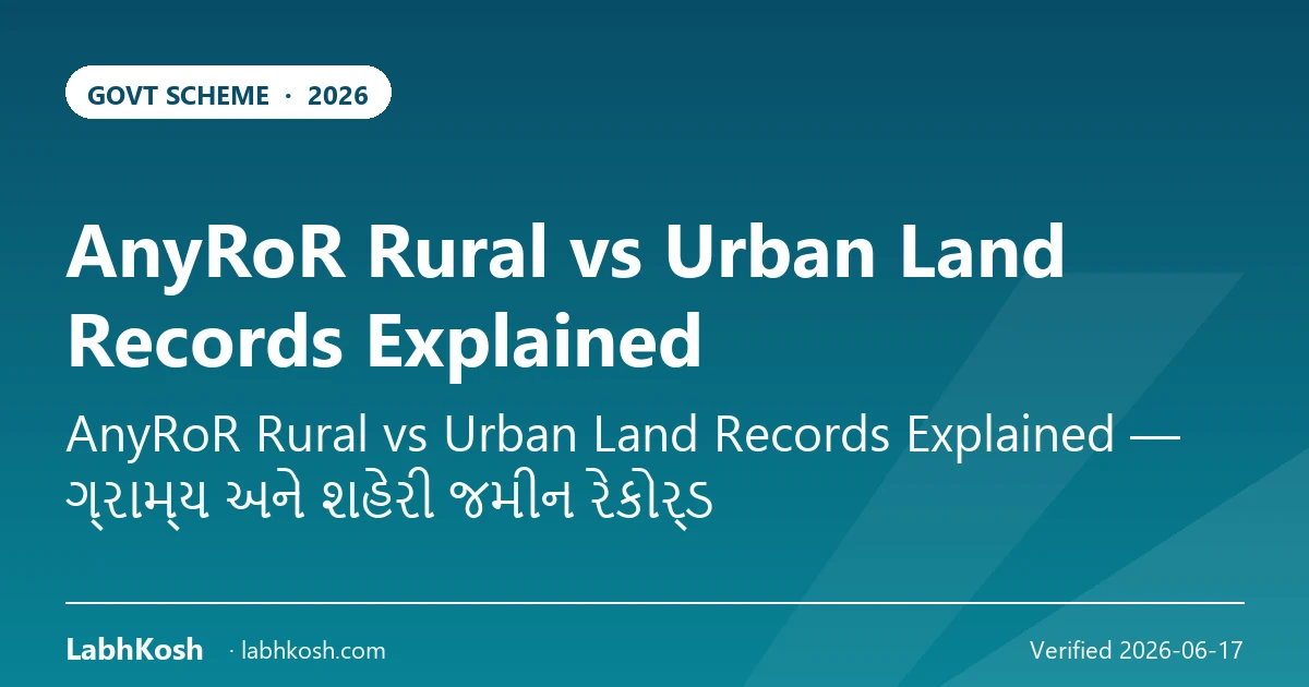 AnyRoR Rural vs Urban Land Records: ग्रामीण और शहरी जमीन रिकॉर्ड का फर्क