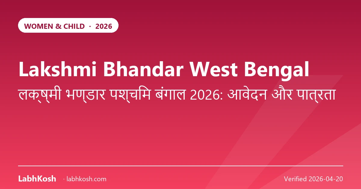 लक्ष्मी भंडार पश्चिम बंगाल 2026: महिलाओं को ₹1000–1200 मासिक