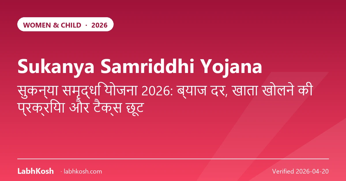 सुकन्या समृद्धि योजना 2026: ब्याज दर व खाता कैसे खोलें